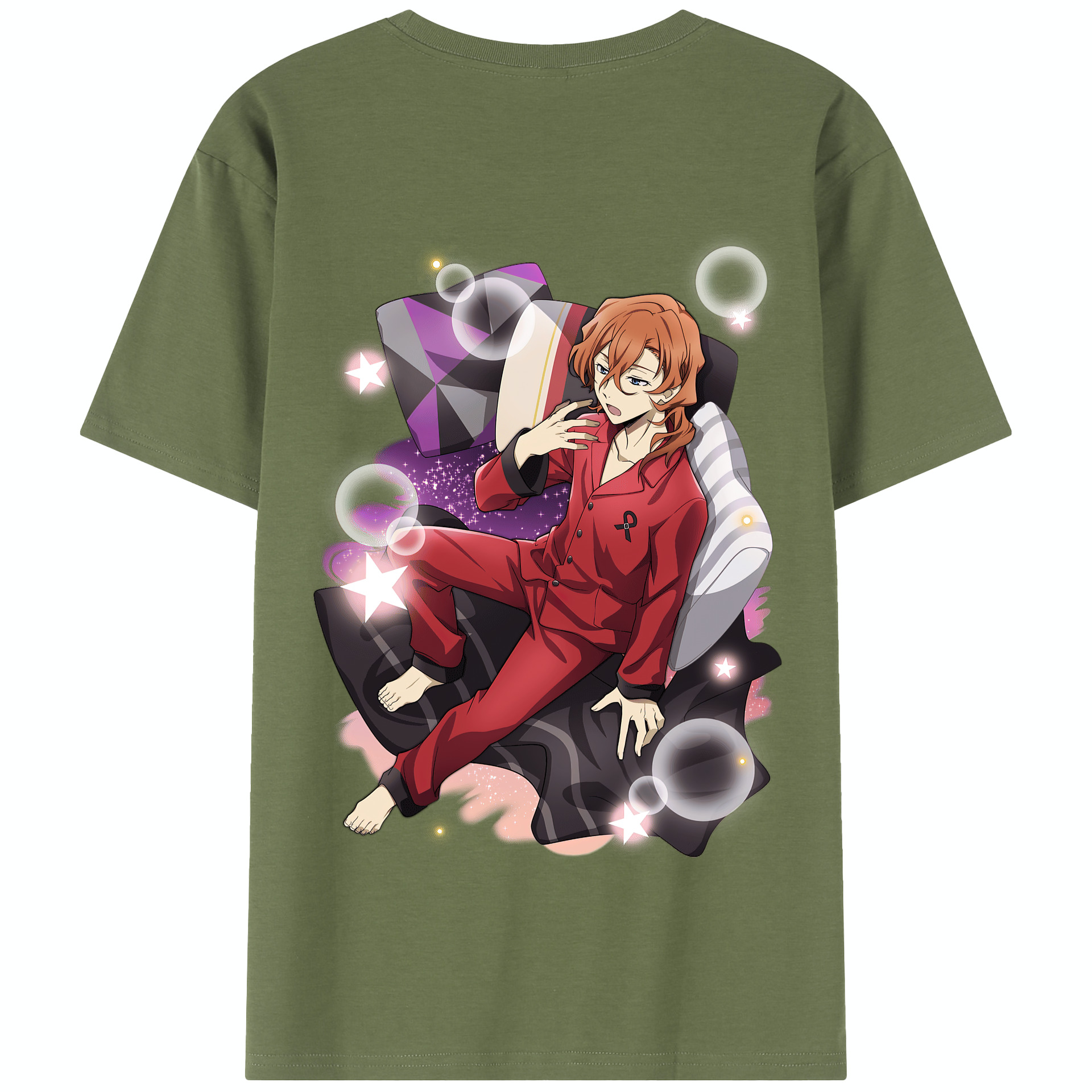 （画像用） 文豪ストレイドッグス Bungo Stray Dogs 綿100％半袖Tシャツ（背面プリント）
